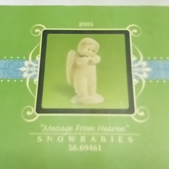 Department 56 "message from heaven" snowbabies 56.69461, new original box - Picture 2 of 4